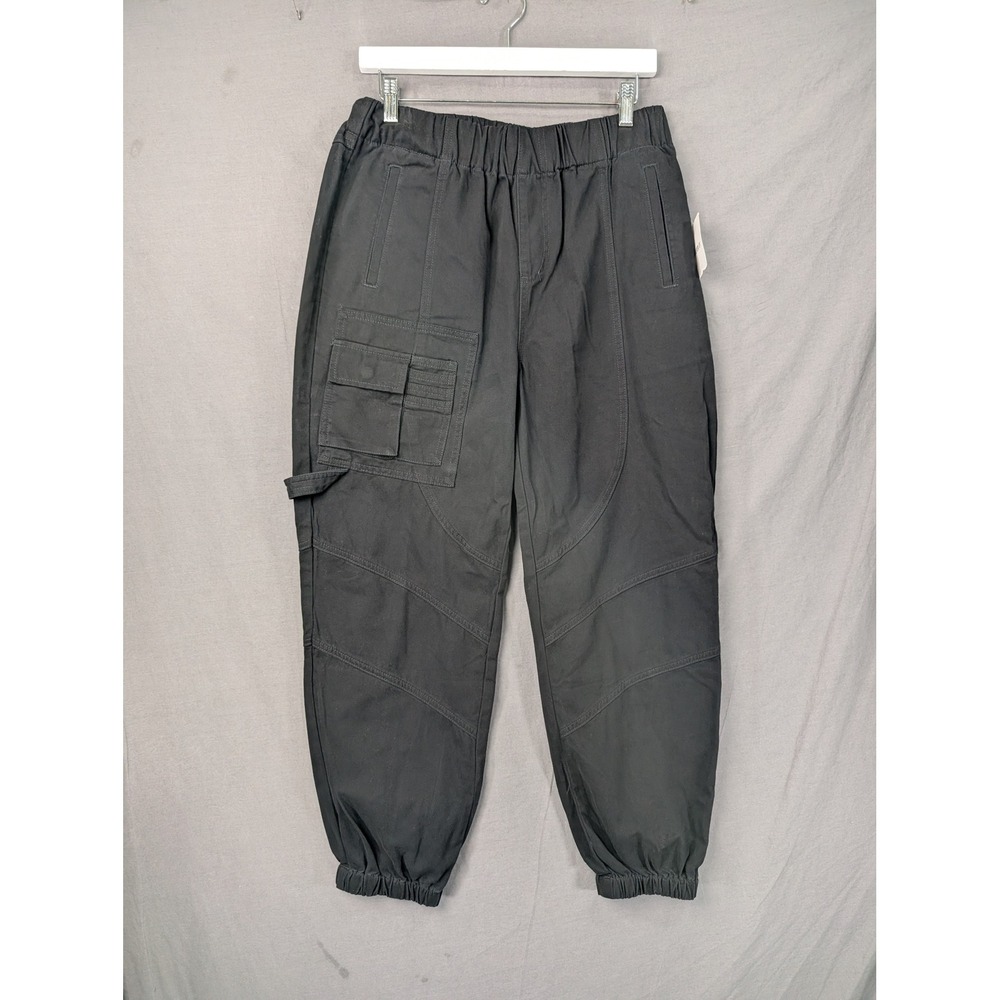 Forever 21 Mens Black Cargo Jogger Pants 00470444 Large